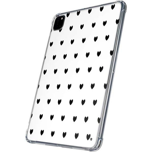 White and Black Hearts iPad Pro 11in (2024) Clear Case